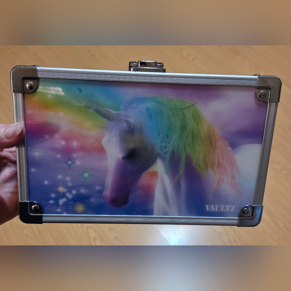 Vaultz Storage Pencil Box Irridescent Unicorn Design